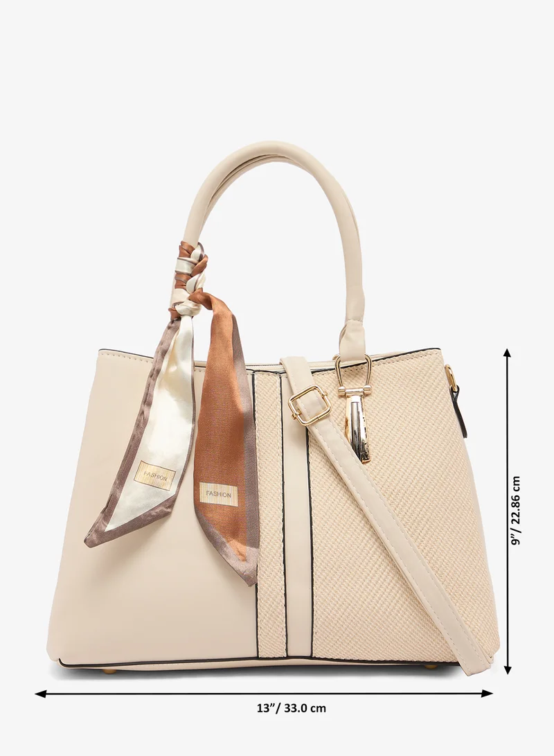 ELLA White Top Handle Structured Satchel Bag for Women | Best Price UAE
